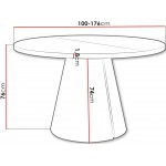 Τραπέζι Calma Επεκτεινόμενο-Φυσικό - Cashmere-Μηκος: 100 εκ.