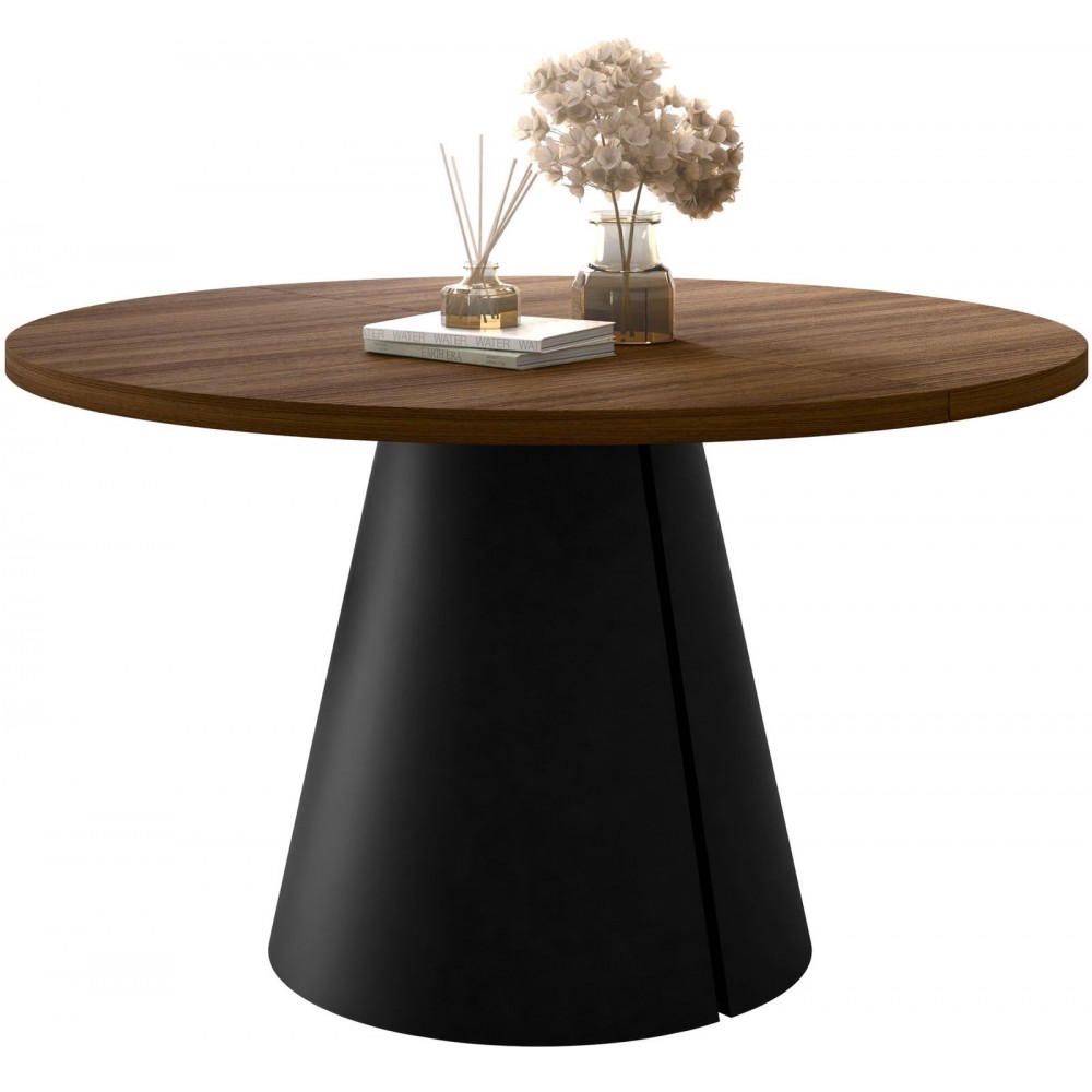 Τραπέζι Calma Επεκτεινόμενο-Βέγγε - Μαύρο-Μήκος: 120 εκ.