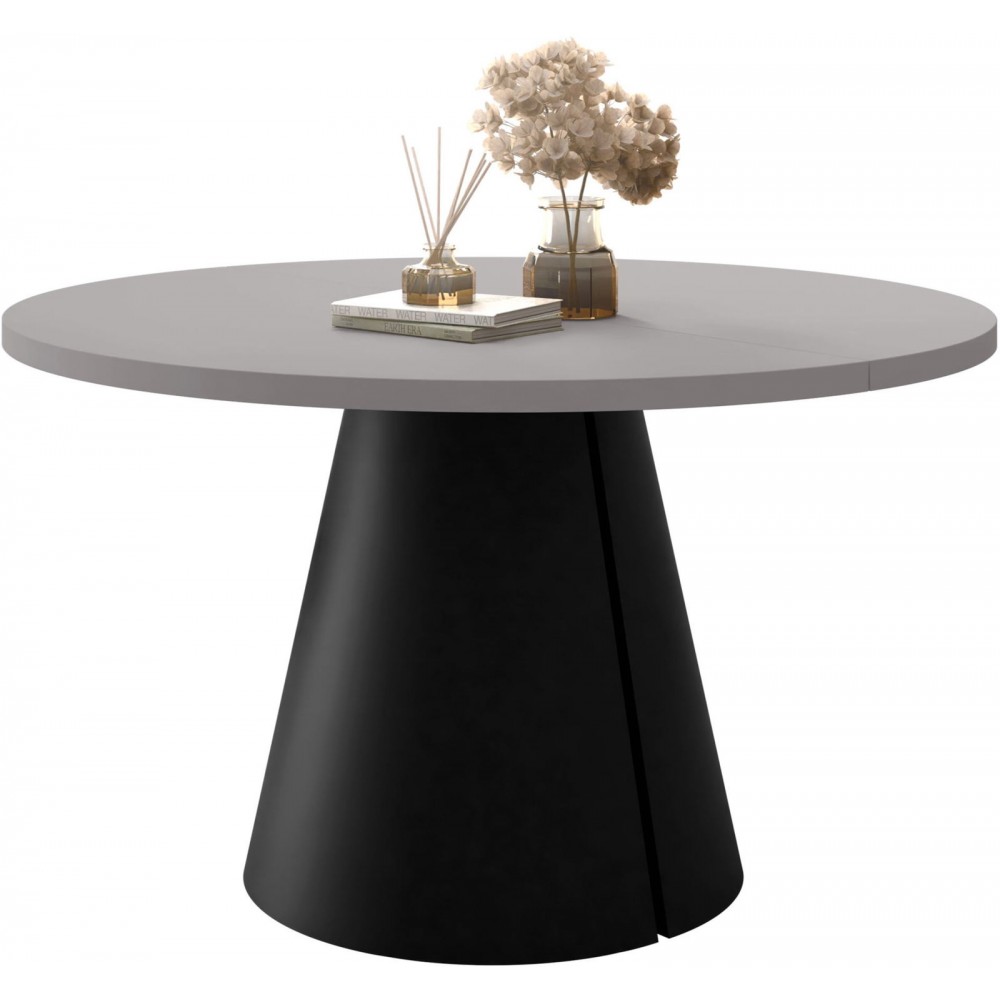 Τραπέζι Calma Επεκτεινόμενο-Γκρι - Μαύρο-Μήκος: 120 εκ.