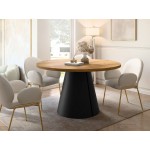 Τραπέζι Calma Επεκτεινόμενο-Φυσικό - Μαύρο-Μήκος: 120 εκ.