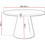 Τραπέζι Calma Επεκτεινόμενο-Φυσικό - Μαύρο-Μήκος: 120 εκ.