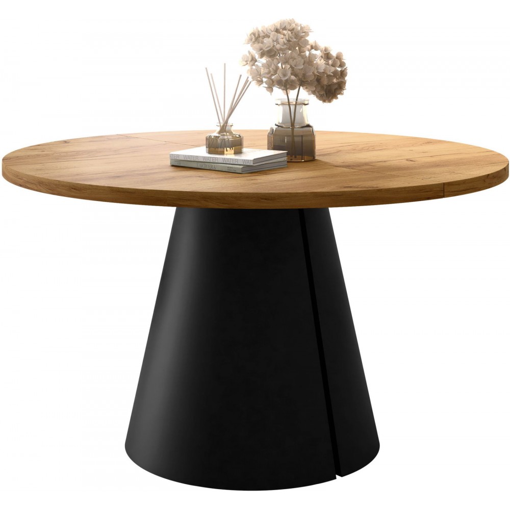 Τραπέζι Calma Επεκτεινόμενο-Φυσικό - Μαύρο-Μήκος: 120 εκ.