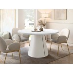 Τραπέζι Calma Επεκτεινόμενο-Λευκό - Cashmere-Μήκος: 120 εκ.