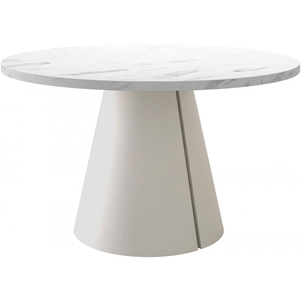 Τραπέζι Calma Επεκτεινόμενο-Λευκό Μάρμαρο - Cashmere-Μήκος: 120 εκ.