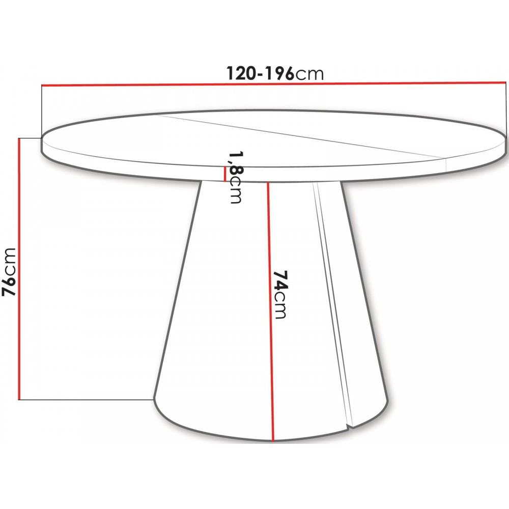 Τραπέζι Calma Επεκτεινόμενο-Λευκό Μάρμαρο - Cashmere-Μήκος: 120 εκ.