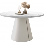 Τραπέζι Calma Επεκτεινόμενο-Λευκό Μάρμαρο - Cashmere-Μήκος: 120 εκ.