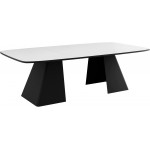 Τραπέζι Nova Επεκτεινόμενο-Λευκό - Μαύρο 180x110x76