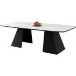 Τραπέζι Nova Επεκτεινόμενο-Λευκό - Μαύρο 180x110x76