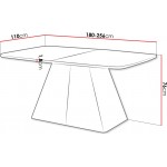 Τραπέζι Nova Επεκτεινόμενο-Γκρι - Μαύρο 180x110x76