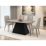 Τραπέζι Nova Επεκτεινόμενο-Cashmere - Μαύρο 180x110x76