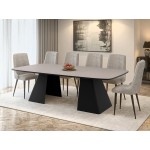 Τραπέζι Nova Επεκτεινόμενο-Cashmere - Μαύρο 180x110x76