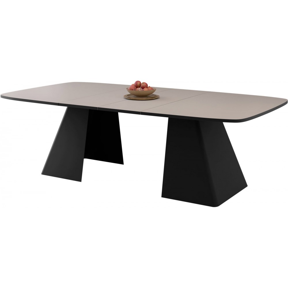 Τραπέζι Nova Επεκτεινόμενο-Cashmere - Μαύρο 180x110x76