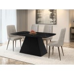 Τραπέζι Nova Επεκτεινόμενο-Μαύρο Μάρμαρο - Μαύρο
