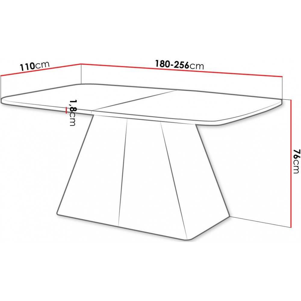 Τραπέζι Nova Επεκτεινόμενο-Μαύρο Μάρμαρο - Μαύρο