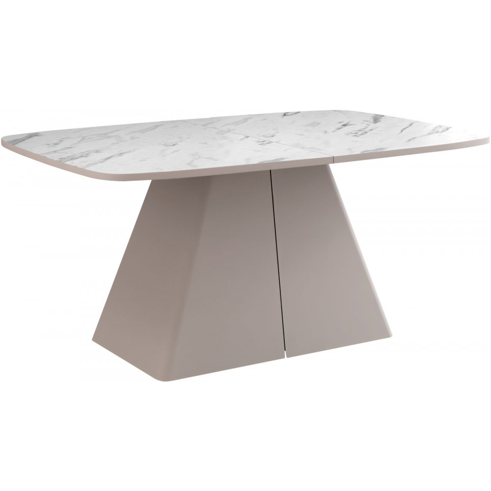 Τραπέζι Nova Επεκτεινόμενο-Λευκό Μάρμαρο - Cashmere 180x110x76