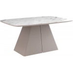 Τραπέζι Nova Επεκτεινόμενο-Λευκό Μάρμαρο - Cashmere 180x110x76