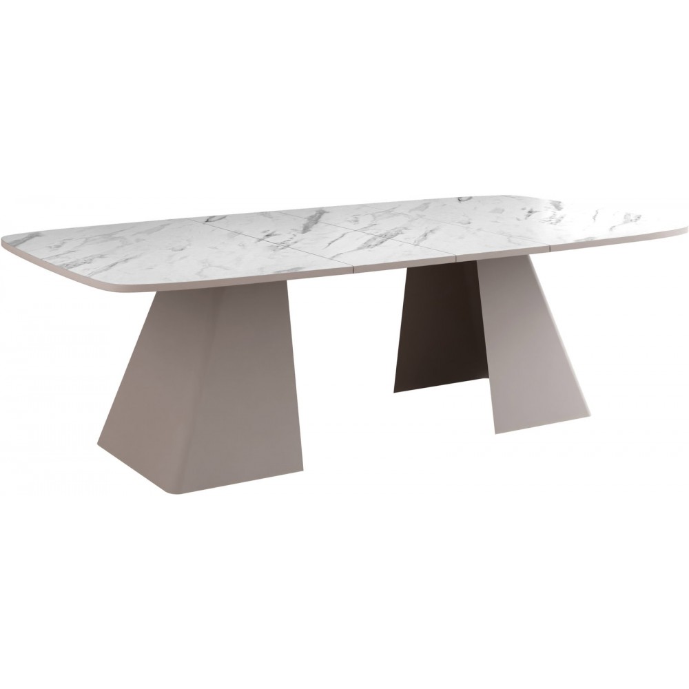 Τραπέζι Nova Επεκτεινόμενο-Λευκό Μάρμαρο - Cashmere 180x110x76