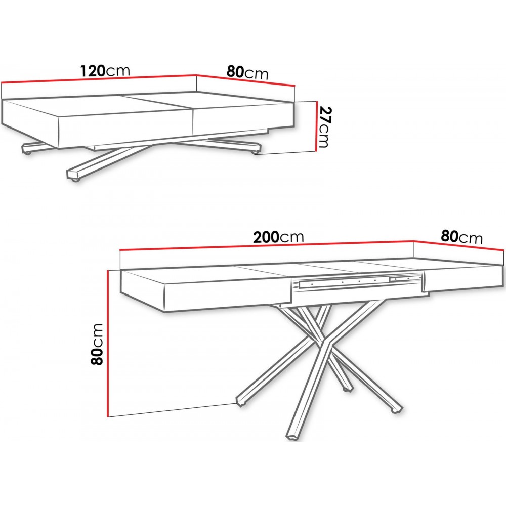 Τραπεζάκι Σαλονιού Sanna X-Μαύρο