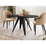 Τραπέζι Gerda 100 Επεκτεινόμενο-Μαύρο 100x100x76