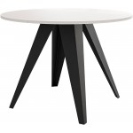 Τραπέζι Gerda 100 Επεκτεινόμενο-Λευκό - Μαύρο