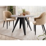 Τραπέζι Gerda 100 Επεκτεινόμενο-Cashmere - Μαύρο 100x100x76