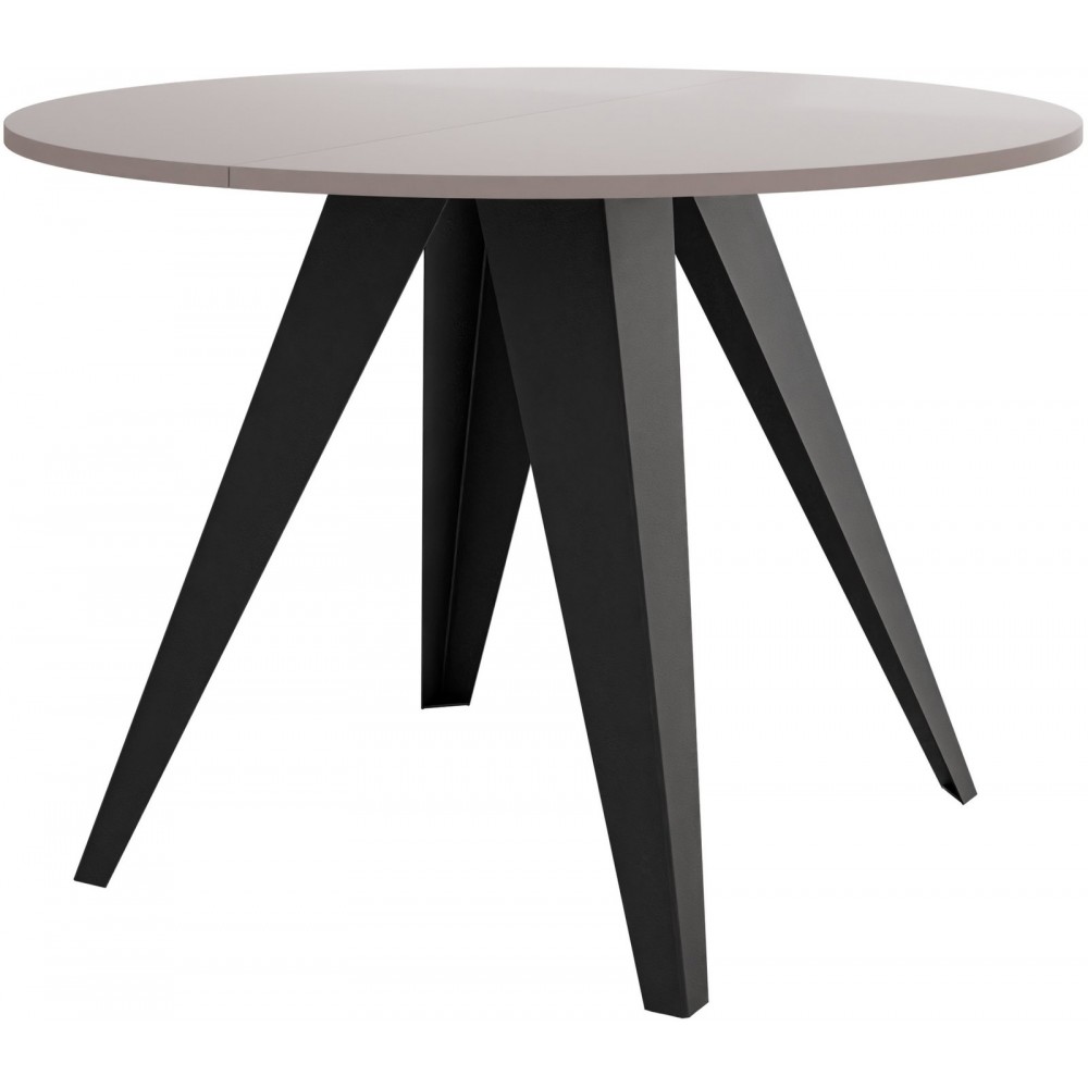 Τραπέζι Gerda 100 Επεκτεινόμενο-Cashmere - Μαύρο 100x100x76