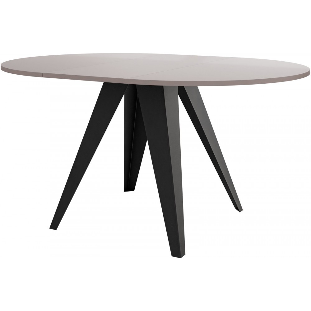 Τραπέζι Gerda 100 Επεκτεινόμενο-Cashmere - Μαύρο 100x100x76