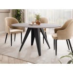 Τραπέζι Gerda 100 Επεκτεινόμενο-Cashmere - Μαύρο 100x100x76