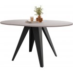 Τραπέζι Gerda 100 Επεκτεινόμενο-Cashmere - Μαύρο 100x100x76