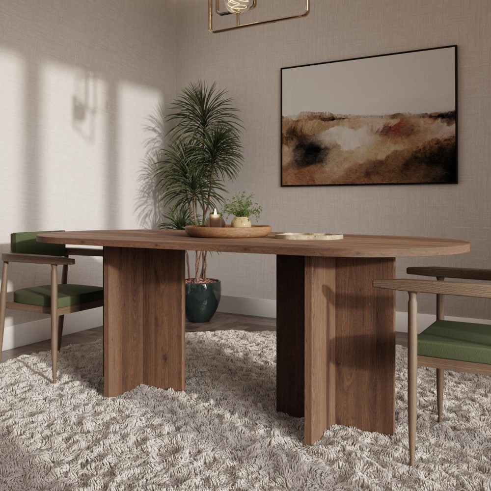 Τραπέζι Solmira-Καρυδί Σκούρο