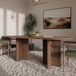 Τραπέζι Solmira-Καρυδί Σκούρο