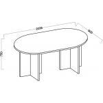 Τραπέζι Solmira-Καρυδί Σκούρο