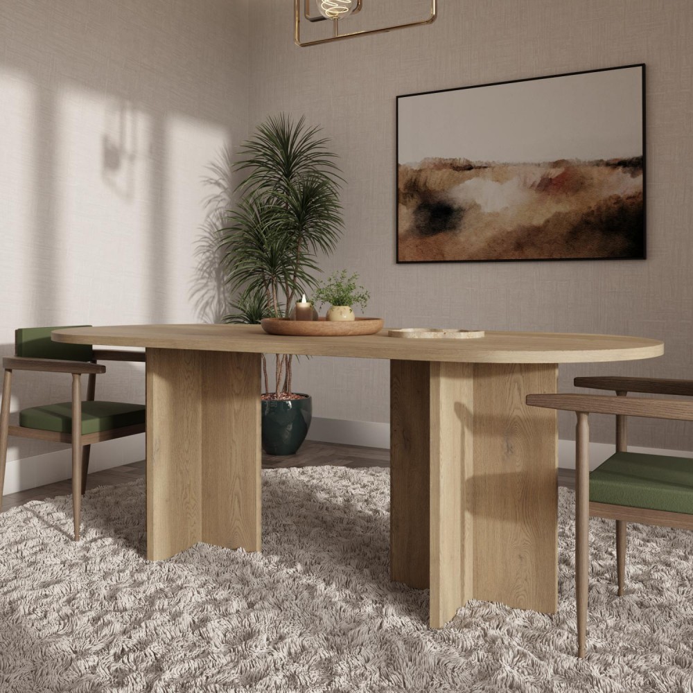 Τραπέζι Solmira-Δρυς - Καφέ