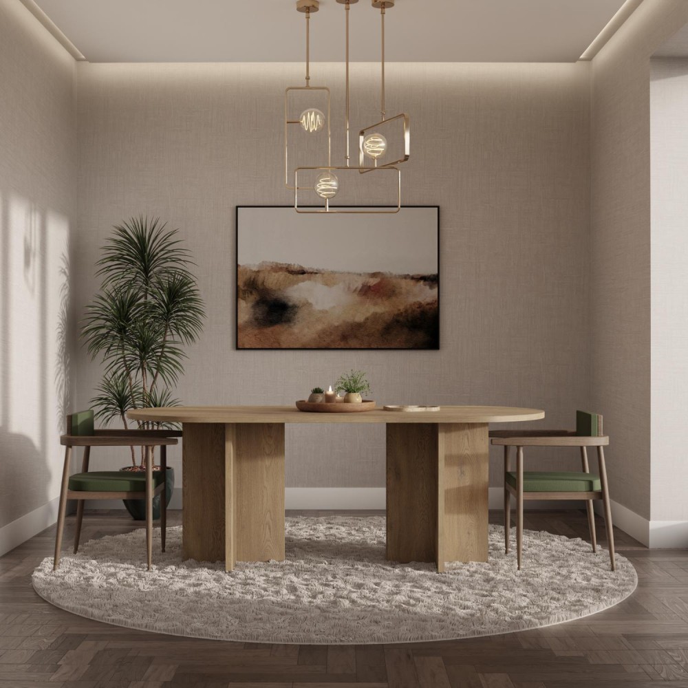 Τραπέζι Solmira-Δρυς - Καφέ