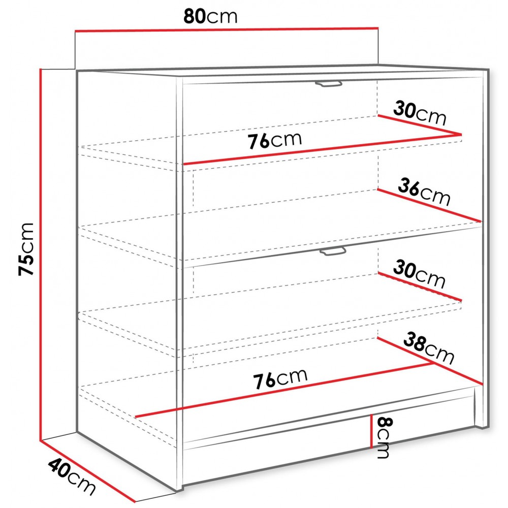 Παπουτσοθήκη Tireno 2K-Μαύρο