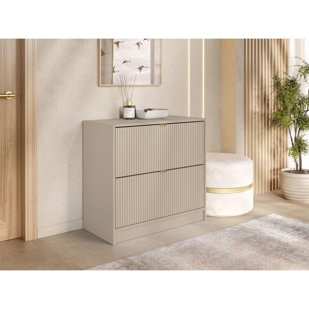 Παπουτσοθήκη Tireno 2K-Μπεζ 80x40x75