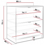 Παπουτσοθήκη Tireno 2K-Μπεζ 80x40x75