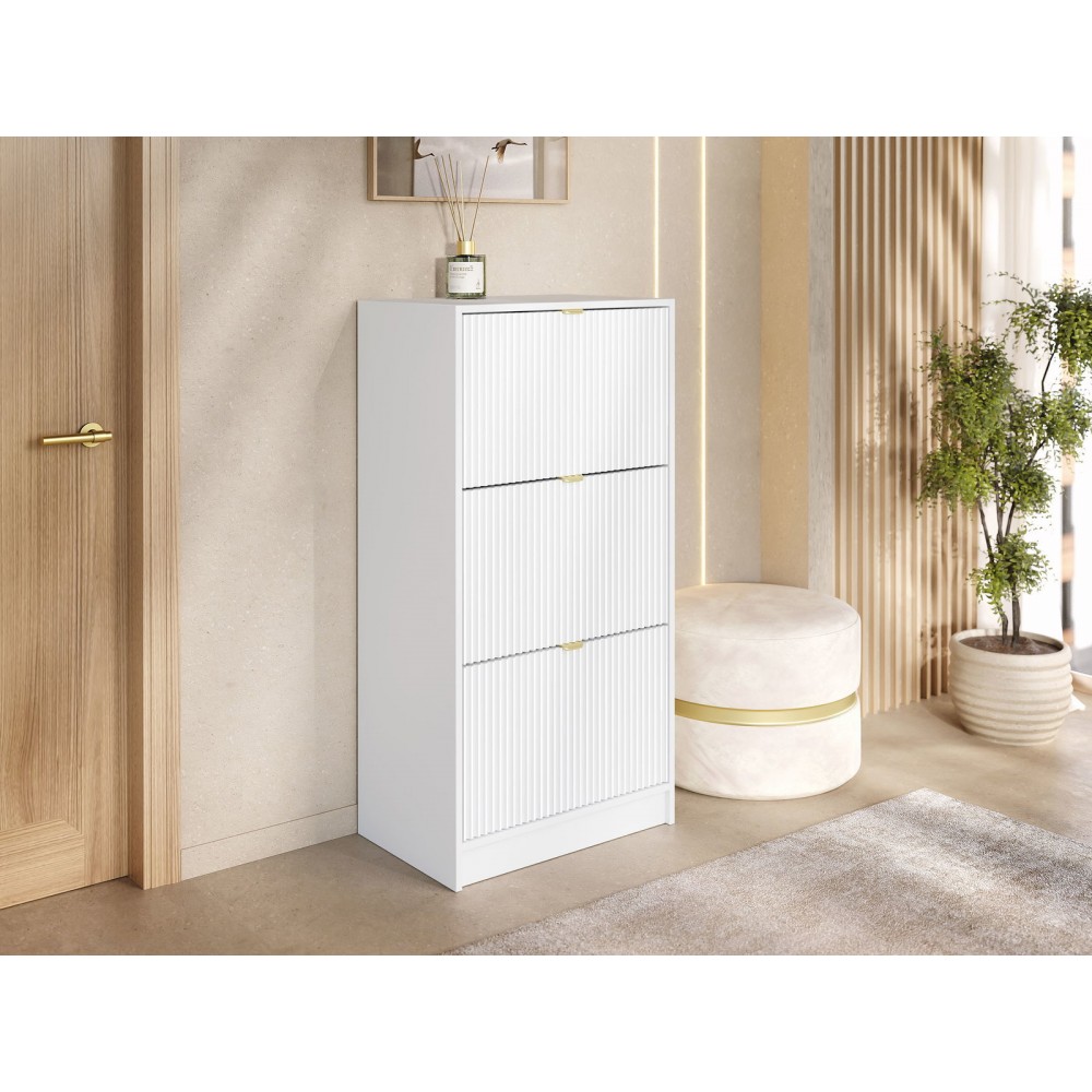 Παπουτσοθήκη Tireno 3K-Λευκό 60x40x120