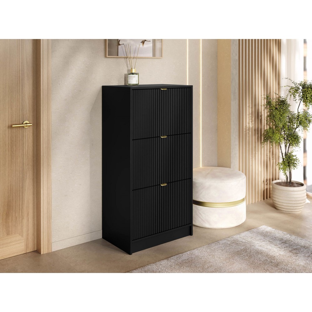 Παπουτσοθήκη Tireno 3K-Μαύρο