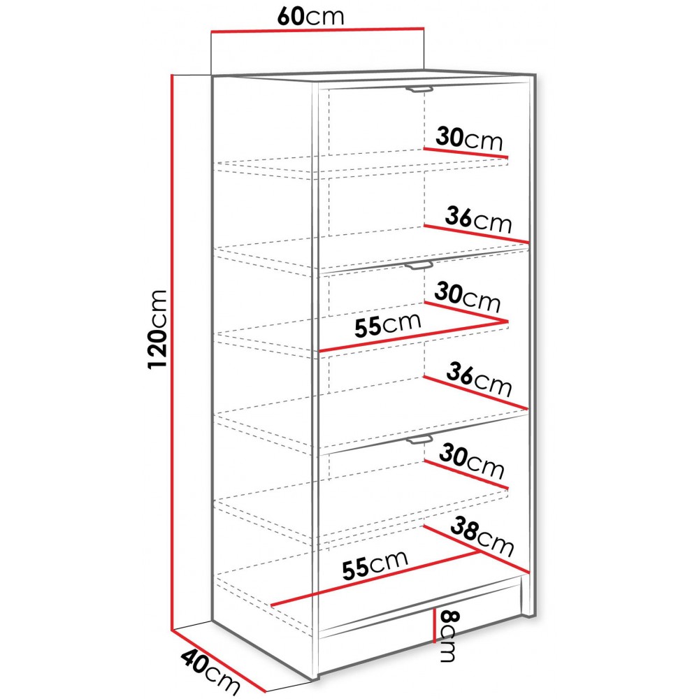 Παπουτσοθήκη Tireno 3K-Μαύρο