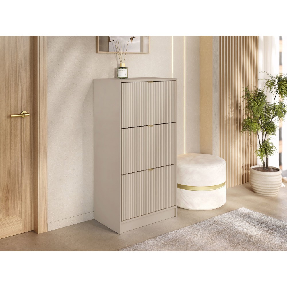 Παπουτσοθήκη Tireno 3K-Μπεζ 60x40x120