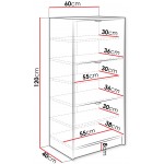 Παπουτσοθήκη Tireno 3K-Μπεζ 60x40x120