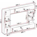 Σύνθετο Σαλονιού Lazando-Φυσικό 250x30x187