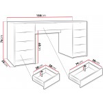 Τουαλέτα Tireno plus-Φυσικό Σκούρο 154x55x76