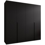 Ντουλάπα Mila I-Μαύρο-Μήκος: 200εκ 200x52x202