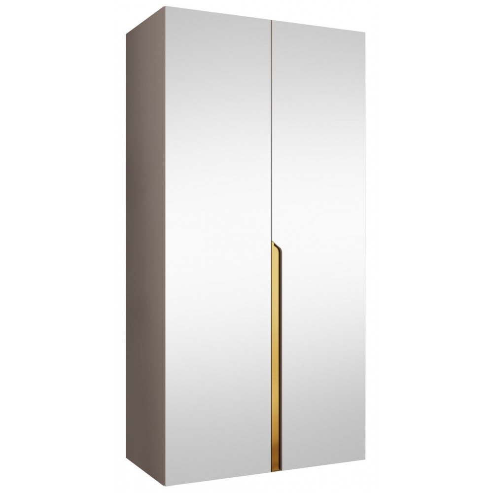 Ντουλάπα Mila II-Γκρεζ - Χρυσό-Μήκος: 100εκ