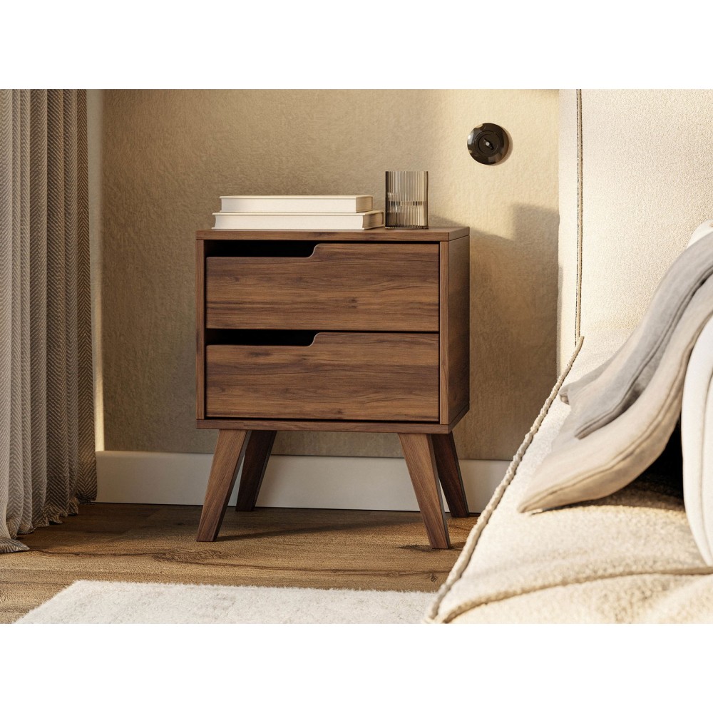 Κομοδίνο Nordelo L-Φυσικό Σκούρο