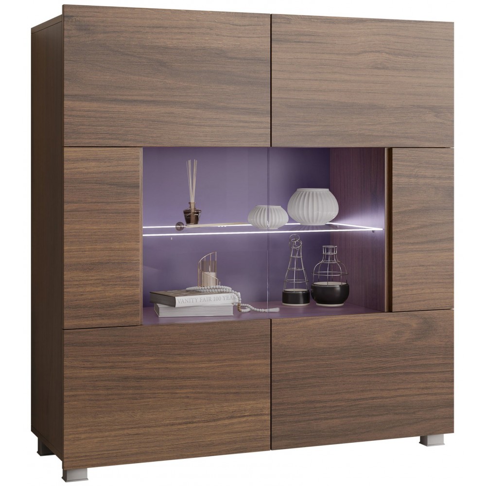 Μπουφές Calabrini-Φυσικό Σκούρο 100x35x107