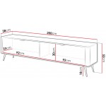 Έπιπλο Τηλεόρασης Lante-Μπεζ 200x38x56