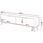 Έπιπλο Τηλεόρασης Lante Mini-Μαύρο 164x38x56